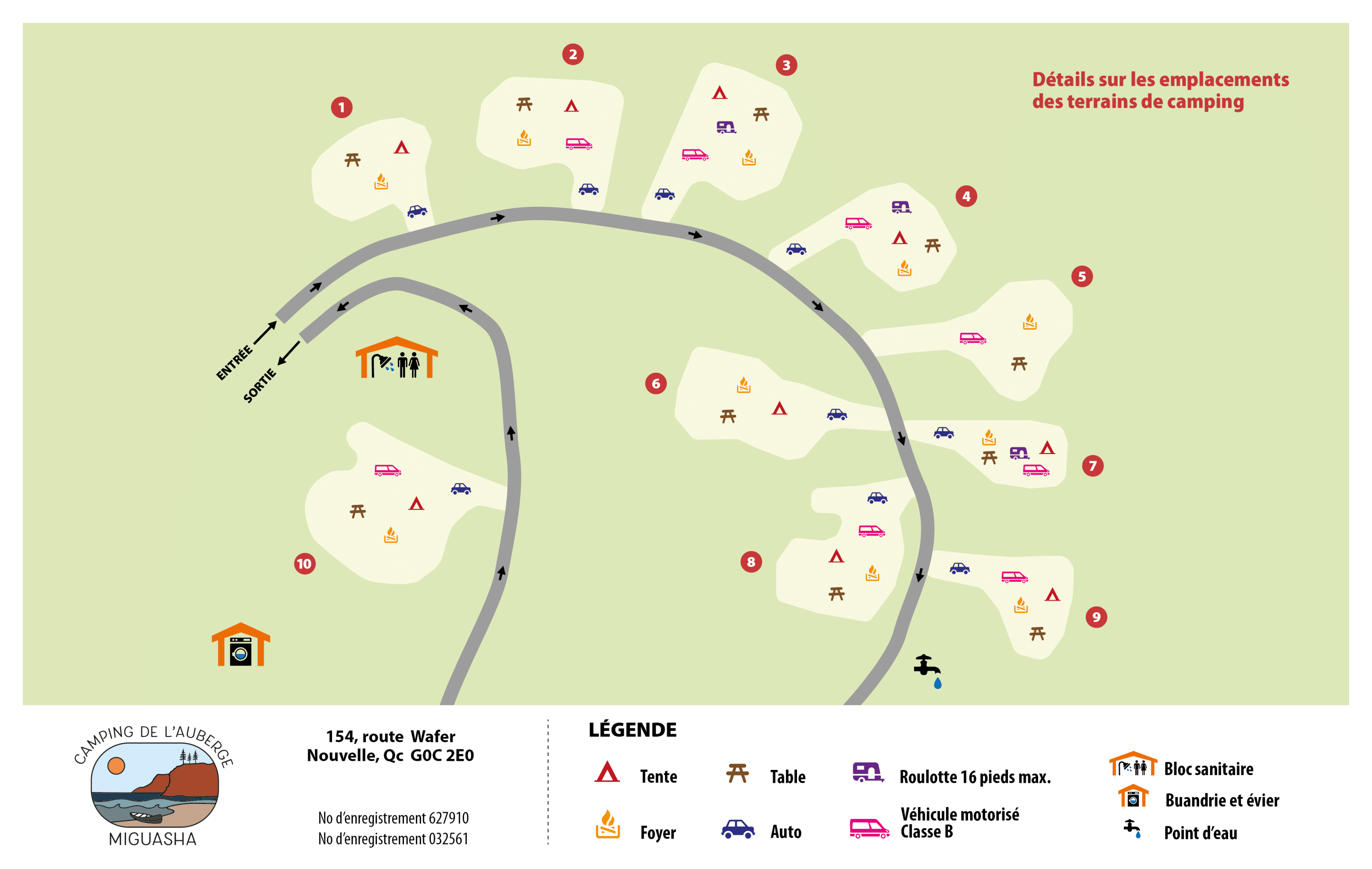 Plan du camping